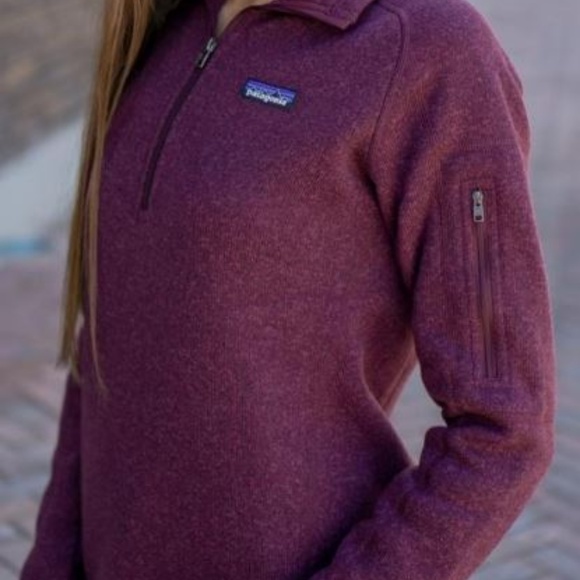 Maroon / Dark Currant Patagonia 1/4 Zip Pullover - Picture 3 of 3